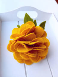 Marigold Brooch, Felt Flower Brooch, Made to Order, Brooch