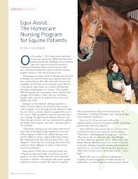 Equi-Assist: The Homecare Nursing Program for Equine Patients