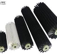 Spiral Industrial Roller Brushes Custom Nylon/PP/Sisal/Steel Wire/Brass  Bristle Roller Brush For Cleaning Polish Dusting