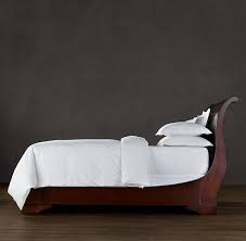 Metal bed frame queen size with vintage headboard and footboard platform base wrought iron bed frame no box spring needed, (queen, black) 4.0 out of 5 stars 24 $139.97 $ 139. Queen Size Restoration Hardware Marston Sleigh Bed Without Footboard Dark Cherry Original Price 2 995 00 Design Plus Gallery