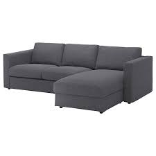Put your feet up and chill for a little while. Vimle 3 Seat Sofa With Chaise Longue Gunnared Medium Grey Ikea