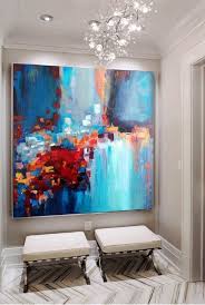 Grosses Gemalde Auf Leinwand Oversize Malerei Bunte Malerei Blaue Malerei Rote Malerei Abstrakte Malerei Blau Malerei Abstrakte Malerei Moderne Abstrakte Kunst