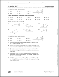 Trig applications geometry chapter 8 packet … Solved Class Date Practice 11 7 Trigonometric Ratios Use Chegg Com