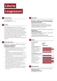 Download and customize our resume template to land more interviews. Admissions Assistant Resume Example Kickresume
