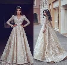 Simple cuff sleeves wedding dress. Vestidos De Novia Luxury Long Sleeve Wedding Dresses 2019 Princess V Neck Lace Bridal Wedding Gowns Bride Dress Robe De Mariee Wedding Dresses Aliexpress