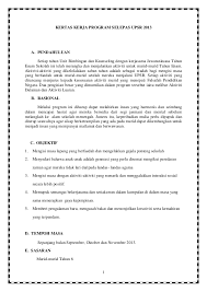 Contoh kertas kerja program sekolah. Kertas Cadangan Program Motivasi Upsr