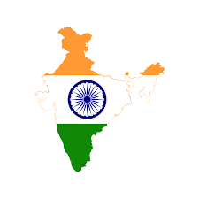 Free india map vector download in ai, svg, eps and cdr. Flag Map Of India Logo Vector