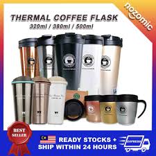 Subscribe for more coffee videos: Thermos Coffee Flask Mug 380ml 500ml 320ml Stainless Steel 304 Lid Vacuum Insulated Tea Cups Shopee Malaysia