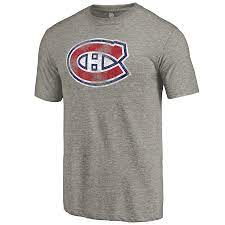 Represent your favorite athlete with montreal canadiens jerseys, or pick up some fresh canadiens hats to complete your outfit. Montreal Canadiens Distressed Team Logo Tri Blend T Shirt Ash