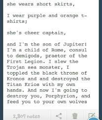 This Made Me Giggle The Best Part Is That If You Sing It It Actually Fits The Rhythm Of The Song I Will Ne Percy Jackson Fandom Percy Jackson Rick Riordan
