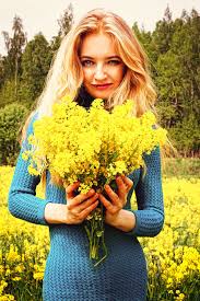 Here you can explore hq smile flower transparent illustrations, icons and clipart with filter setting like polish your personal project or design with these smile flower transparent png images, make. Hd Wallpaper Smiling Woman Holding Yellow Rapeseed Flowers Bouquet At Daytime Wallpaper Flare