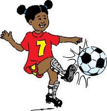 Eine abbildung des glücklichen jungen spielen fußball. Clipart Bilder Von Madchen Spielen Fussball Clipart
