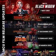 12 marvel and dc movies coming in 2021 and 2022, from 'venom 2' to 'the batman' (photos) slide 1 of 13: Black Widow And Other Marvel Films Postponed Again So No Mcu Movies In 2020 Entertainment Rojak Daily
