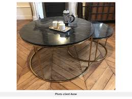 Moderner couchtisch mit luxuriösem marmor furnier in weiß. Couchtisch 2er Tisch Marmor Und Metall Schwarz Angela