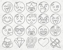 Doodle Emoji Vector Pack Smiley Faces Clipart Hand Drawn Etsy Emoji Drawings Emoji Coloring Pages Emoji Drawing