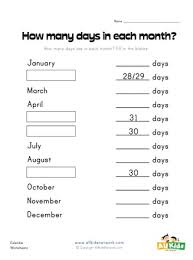 You can learn days of the week, months of the year and seasons with images, pronunciations, memory cards exercise, games, puzzles and example sentences for free. How Many Days In Each Month All Kids Network