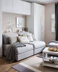 A Gif Shows The Conversion Of Vallentuna Seat Element With Lounger With Cover Orrsta In Light Gray Guest Bedroom Office Ikea Living Room Guest Room Office