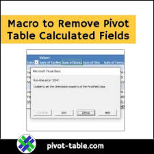 You now should see 2 new tabs appear in the toolbar called analyze and design. Macro To Remove Pivot Table Calculated Fields Laptrinhx