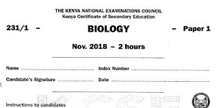 Kcse Biology Paper 1 2018 With Marking Scheme Answers Muthurwa Com Marking Scheme Revision Papers Biology