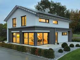 Garten Am Abend Haus Familienhaus Anbau Haus