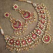 Cesta Red Kundan Necklace Set Kundan Jewellery Bridal Bridal Jewelry Bridal Jewelry Sets
