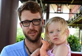 Captain Daniel Vettori with his daughter Elle
