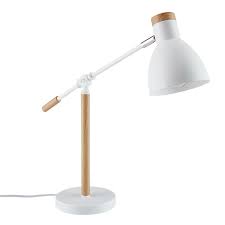 Boston Loft Furnishings Pulray 23 In White Led Table Lamp With Metal Shade Lowes Com White Desk Lamps Desk Lamp Lamp
