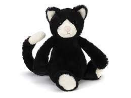 Jellycat S Bashful Black And White Kitten Is A Splendidly Tuxedoed Cat A Cuddly Feline Companio Jellycat Stuffed Animals Black And White Kittens White Kittens