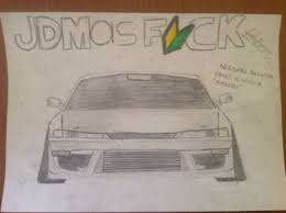 Cool jdm car drawings easy. Jdm As F Ck Nissan Silvia S14 Think It S My Best Drawing So Far What Do You Guys Think