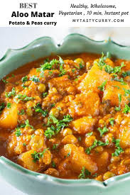 Instant Pot Aloo Matar My Tasty Curry In 2020 Indian Food Recipes Vegetarian Indian Food Recipes Curry Recipes Easy