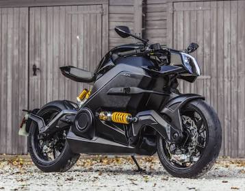 The Arc Vector: a $120,000 electric hyperbike built around a carbon-fiber monocoque structure., AI generated