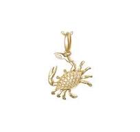 14K Gold + Diamond Crab Necklace