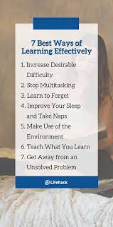 7 Best Ways Of Learning Effectively Ways Of Learning How To Memorize Things Effective Learning