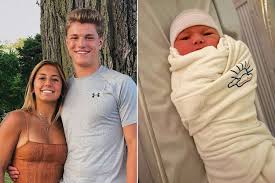J.J. McCarthy and Fiancée Katya Kuropas Welcome Baby Boy