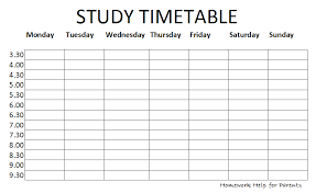 Study Timetable Study Schedule Template Study Plan Template Study Timetable Template