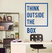 Outside The Box Inspirational Office Wall Quote Office Wall Decals Office Wall Design Office Wall Decor