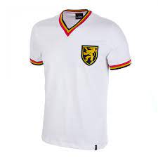 2017 fahrradbekleidung belgien azurblau trikot kurzarm und tragerhose. Belgien Retro Weisses Trikot Em 1972 Retrofootball