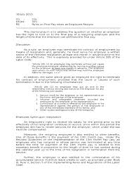 Benefits are paid to you by debit card or. Memo On Release Of Final Pay Of Employees Employment Public Policy Doctrine