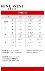 This May Be The Right Size Chart For The Dress Nine West