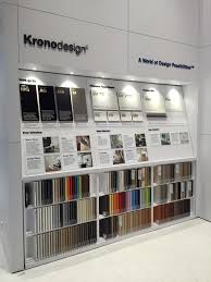 Variety Of Materials And Some Brand New Products For Our Euroshop Exhibition Stand Kronospan Showroom Design Showroom Interior Design Interior Design Studio