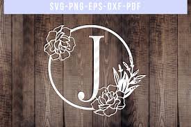 Download Monogram J Papercut Template Peony Floral Monogram Svg Pdf 280367 Paper Cutting Design Bundles