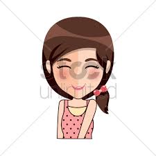 Cartoon Girl Smiling Vector Image 1957445 Stockunlimited