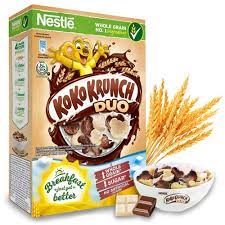 On top of that, nestle koko krunch is also a source of 4 vitamins, iron and calcium so your loved ones will be getting enough nutrients to refuel their bodies. Amazon Com Nestle Koko Krunch Duo Breakfast Cereal Healthy Whole Grain Choco Crunch With White Chocolate Chocolate Curl This Wheat Coco Cereal Has More Fiber Less Sugar Imported