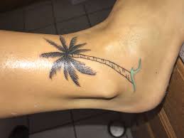 Palm Tree Tattoo Tattoo Ideas Palm Tree Palm Tree With Wave Beach Tattoos Tattoo Done July 7th 2017 Palm Tree Tattoo Beach Tattoo Beachy Tattoos