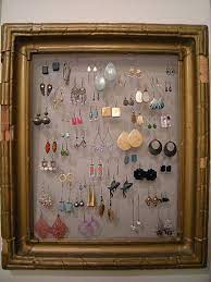 I Have A Ton Of Dangly Earrings And I Love This Idea For Organizing Displaying Them Espositori Idee Cornici