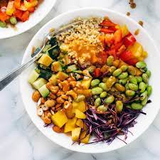 Quinoa Crunch Salad With Peanut Dressing Pinch Of Yum Recipe Summer Salad Recipes Vegetarian Recipes Healthy Vegetarian Recipes