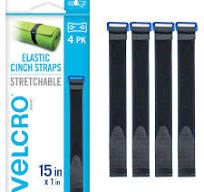 VELCRO Brand VEL-30792-AMS 15 Inch Elastic Straps 4 Pack | Stretchable and  Adjustable for Snug Fit | Fasten Lumber, Yoga Mats, Tools, Camping ...