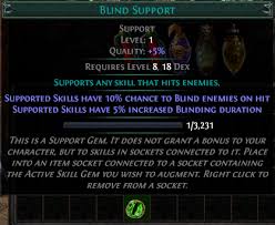 Blind Support Gem Poe