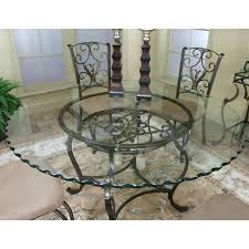 Cramco J9811 4 Wescot Round Glass Top Dining Table Wrought Iron Dining Table Glass Dinning Table Wrought Iron Furniture