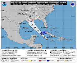 , tropical storm warning (blue) and tropical storm watch (yellow). Tuseolwuty7bfm